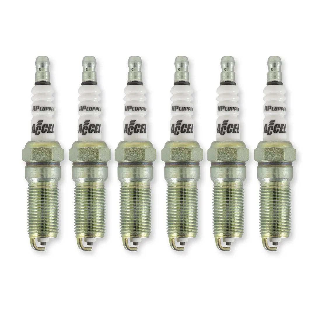 578-6 – ACCEL PLUGS Spark Plug, Resistor Copper Standard Stock Heat Set of 6